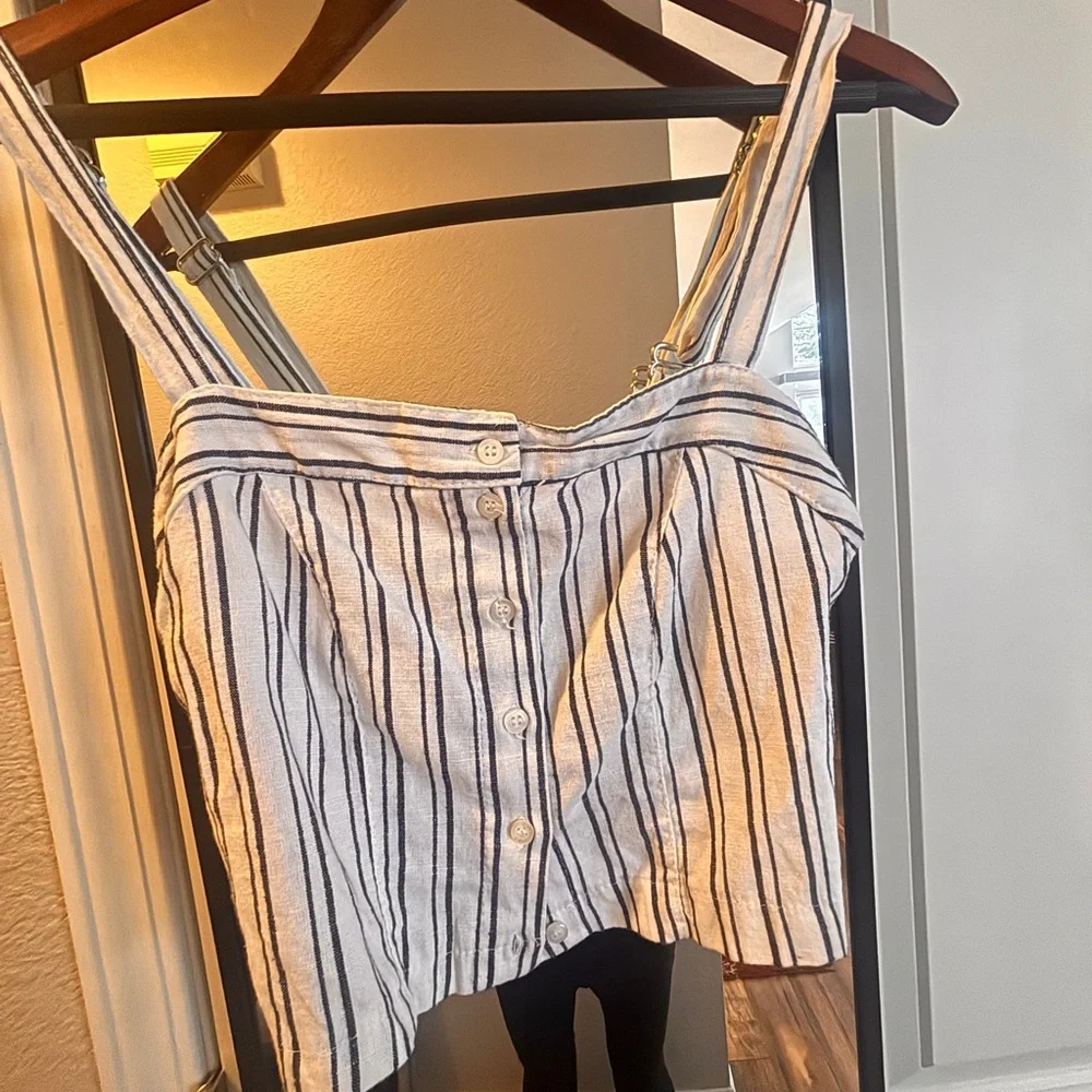 Brandy Melville Navy Striped Camisole - Picture 2 of 4